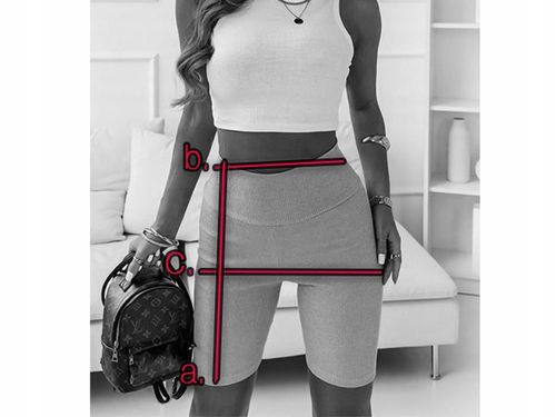 Spodenki damskie kolarki prążkowane wysoki stan modne wygodne prążek na Arena.pl