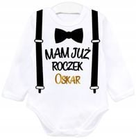 Body dł rękaw URODZINY Mam już roczek IMIĘ r. 86