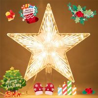 ŚWIATŁA CHOINKOWE Z GWIAZDĄ, CZUBEK CHOINKOWY, DEKORACJA NA CZUBEK CHOINKI