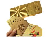 Karty do gry złote gold plastikowe talia 54