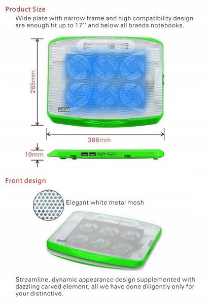 PODSTAWKA PODKŁADKA CHŁODZĄCA POD LAPTOP-A 12-17'' zdjęcie 14