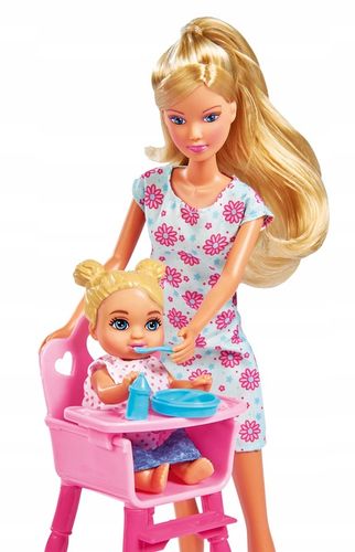 STEFFI DUŻY ZESTAW DZIECIĘCY POKÓJ LALKA BOBASY + WÓZEK ŁÓŻECZKO DLA LALEK na Arena.pl