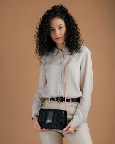 TOREBKA LISTONOSZKA MONNARI WIZYTOWA KOPERTÓWKA Czarna na łańcuszku na Arena.pl