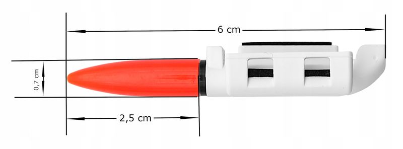 Świetlik elektroniczny sygnalizator brań na szczytówkę + bateria CR425 zdjęcie 2