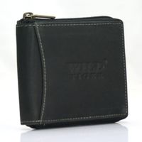 portfel męski poziomy z nubuku wild tiger - ciemnoszary