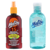 Malibu Olejek Z Kokosem SPF15 200ml + Żel Po Opalaniu 100ml