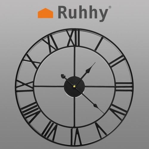 Zegar Ścienny Retro - Czarny na Arena.pl