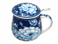 Limitowana porcelana kostna zaparzacz Queen Isabell Blue Rose Collection