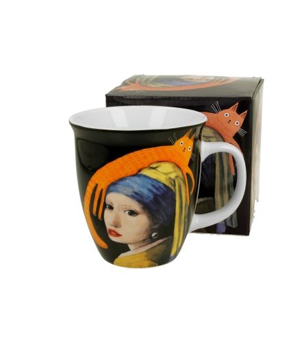 KUBEK DUŻY XXL DUO DZIEWCZYNA Z KOTEM 650 ML NA PREZENT na Arena.pl