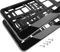 Ramki pod tablice METALIZOWANY POŁYSK CZARNE 2 SZT RAMKI CZARNY METALIK KOMPLET