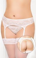 garterbelt 3316   plus size   white 3xl