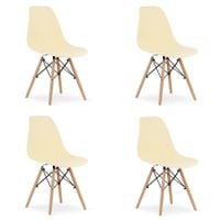 Krzesło OSAKA kremowe / nogi naturalne x 4