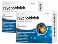 2 x Psychobiotyk 6 szczepów bakterii 20 kaps probiotyk Actiblab