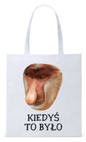Nosacz Janusz Polak Torba Eco Biała Shopper Z Nadrukiem Ze Zdjęciem