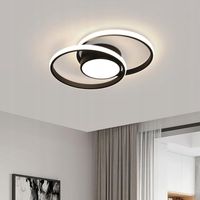 LAMPA SUFITOWA PLAFON LED OKRAGLY CZARNA ŚCIEMNIALNA PILOT 39W DO SALONU