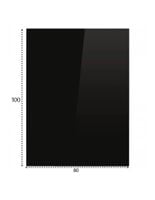 Podstawa szklana hartowana - szyba pod Piec lub Kominek 100x80 cm CZARNA