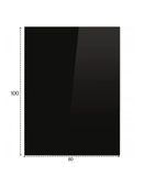 Podstawa szklana hartowana - szyba pod Piec lub Kominek 100x80 cm CZARNA