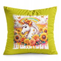 PODUSZKA ŻÓŁTA PREZENT - JEDNOROŻEC UNICORN KOŃ