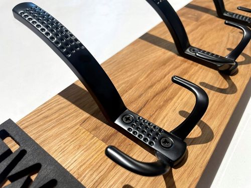 Wieszak ścienny na ubrania Modern drewniany Oak 80cm do przedpokoju na Arena.pl