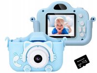 2w1 Foto Aparat Fotograficzny Kotek Kot Full HD 40MPX 11.000x Karta 32GB