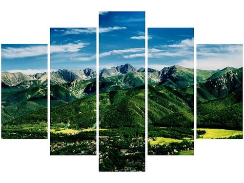 100CM 150CM OBRAZ 5 ELEM DOLINA TATRACH ŚCIENNY na Arena.pl