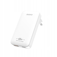 Ładowarka sieciowa podróżna ultracienka GaN 65W USB-A USB-C PD EU / US - bi
