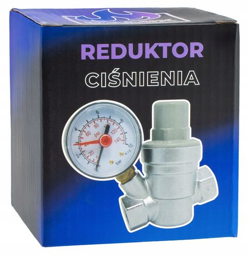 REDUKTOR CIŚNIENIA WODY Z MANOMETREM 1'' DN25 REGULATOR 1,5-6,5 BAR DAMIX na Arena.pl