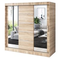 Szafa Przesuwna 200cm RALF Sonoma Garderoba RÓŻNE KONFIGURACJE