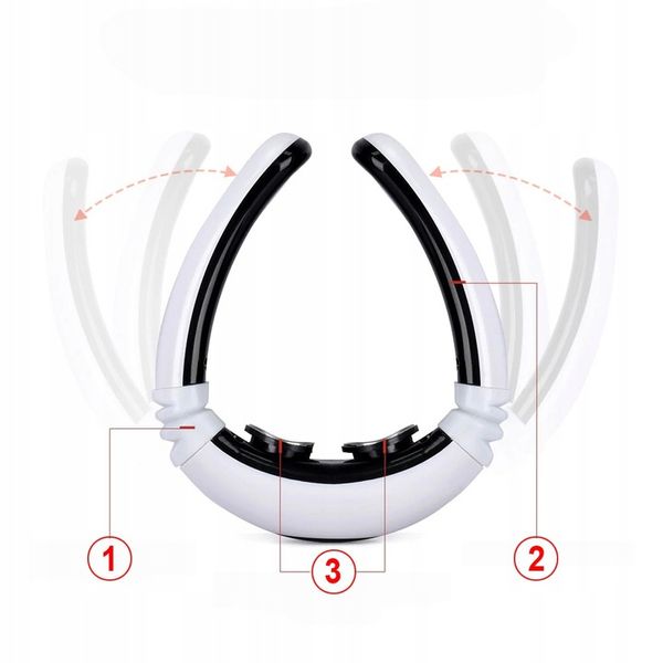 MASAŻER ELEKTROSTYMULATOR SZYI KARKU TENS EMS 2W1 ELEKTRODY TERAPIA PRĄDEM zdjęcie 2