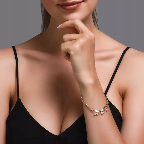 Bransoletka Motylki 3 srebrne BOHO Delikatne Modne zdjęcie 2