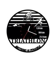 Zegar ścienny z płyty winylowej Triathlon 1/2 IM 58.8