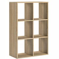 Regał Otwarty Kostka 3x3 Na Książki Półka 104 x 70 x 30 CM Dąb Sonoma