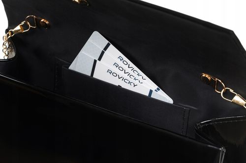 Damska torebka wizytowa kopertówka Rovicky elegancka z łańcuszkiem na ramię na Arena.pl
