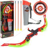 Łuk Świecący LED Zestaw Łuczniczy Strzały Tarcza