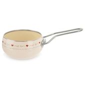 Rondelek Emaliowany Rondel Garnek z Długim Uchwytem Tradycyjny 15 cm 1,1L