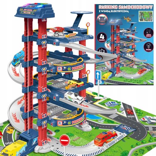 PARKING SAMOCHODOWY GARAŻ Z ELEKTRYCZNĄ WIDNĄ AUTKA SAMOCHODZIKI DLA DZIECI na Arena.pl