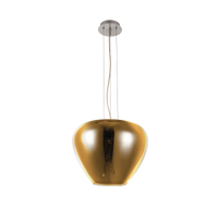 Złota lampa wisząca Baloro nowoczesna szklana do salonu