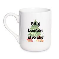 KUBEK "CHUJ BOMBKI STRZELIŁ" Wzór - Elegant Coffee 330 ml