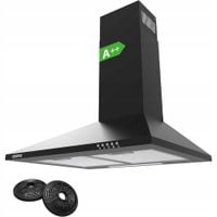 Okap kuchenny Ciarra CBCB6201 60 cm 380 m³/h 3 poziomy mocy Czarny