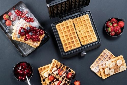 GOFROWNICA XXL 2 GOFRY Z REGULACJĄ TEMPERATURY PUSZYSTE CHRUPIĄCE GOFRY na Arena.pl