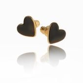 kolczyki czarne serduszka (p23/mar/03/1au)