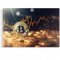 2 x Obraz 60x40 bitcoin wzrost spadek inwestycje FOMO
