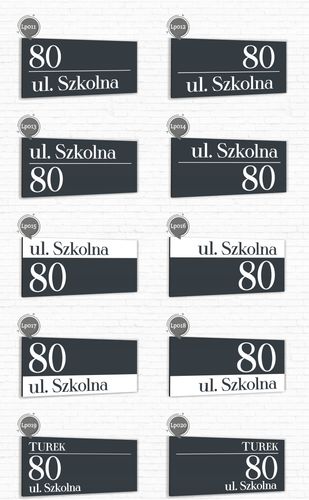 METALOWY NUMER DOMU DUŻA Tabliczka ADRESOWA ALUMINIOWA 40x20 numer dom na Arena.pl