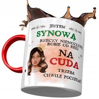 Kubek Czerwony Dla Synowej Żony Syna Na Prezent Z Nadrukiem Ze Zdjęciem