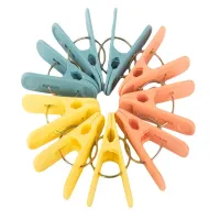 Klamerki spinacze do prania ubrań bielizny 18 sztuk plastikowe żabki