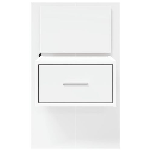 Wisząca szafka nocna z podświetleniem LED, biała na Arena.pl