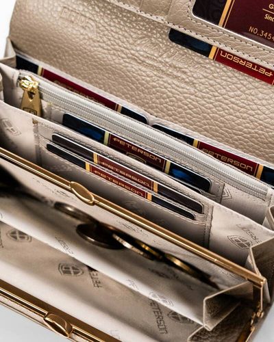 duży portfel damski ze skóry naturalnej - peterson na Arena.pl