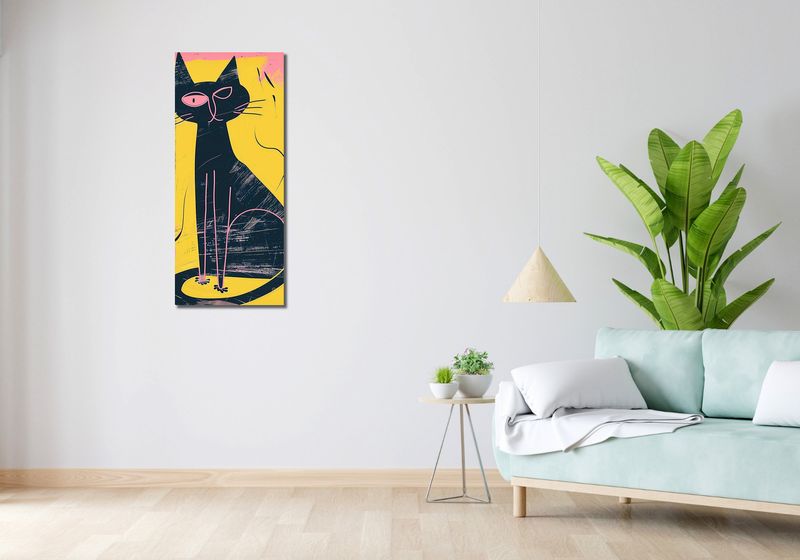 Obraz 40x100cm Kontrastowa Kotka zdjęcie 2