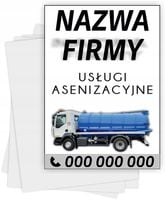 Ulotki A4 reklamowe firmowe 100 sztuk wiele wzorów USŁUGI ASENIZACYJNE