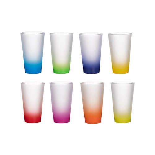 Szklanka 450 ml szroniona do sublimacji - czerwony gradient zdjęcie 2